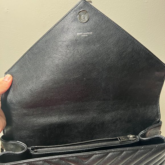 SOLD ON MERC YSL Yves Saint Laurent Large Matelasse Chevron College Bag - Picture 5 of 13